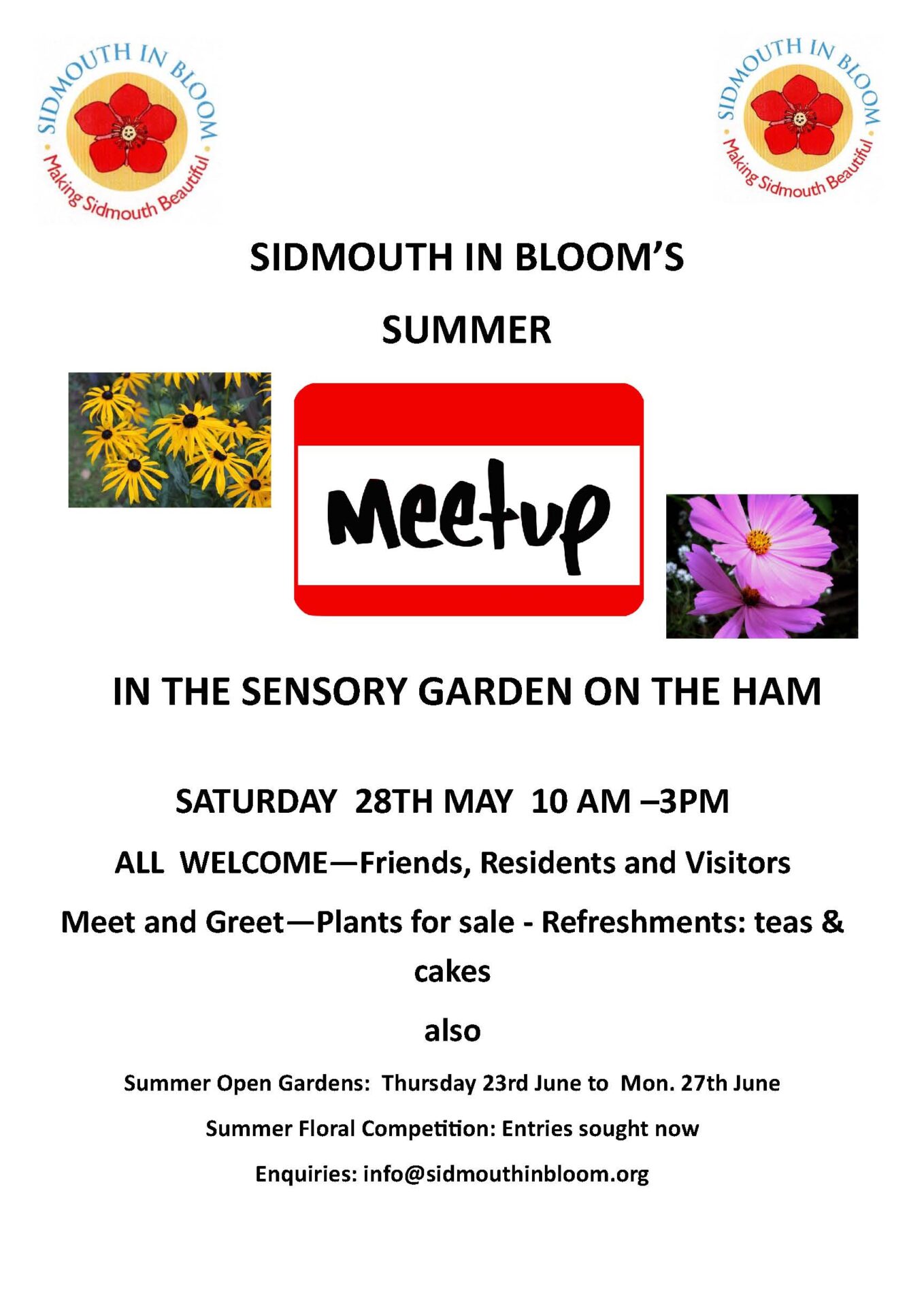 Meet Sidmouth in Bloom Tea &Plants Sale - Sidmouth Town Council