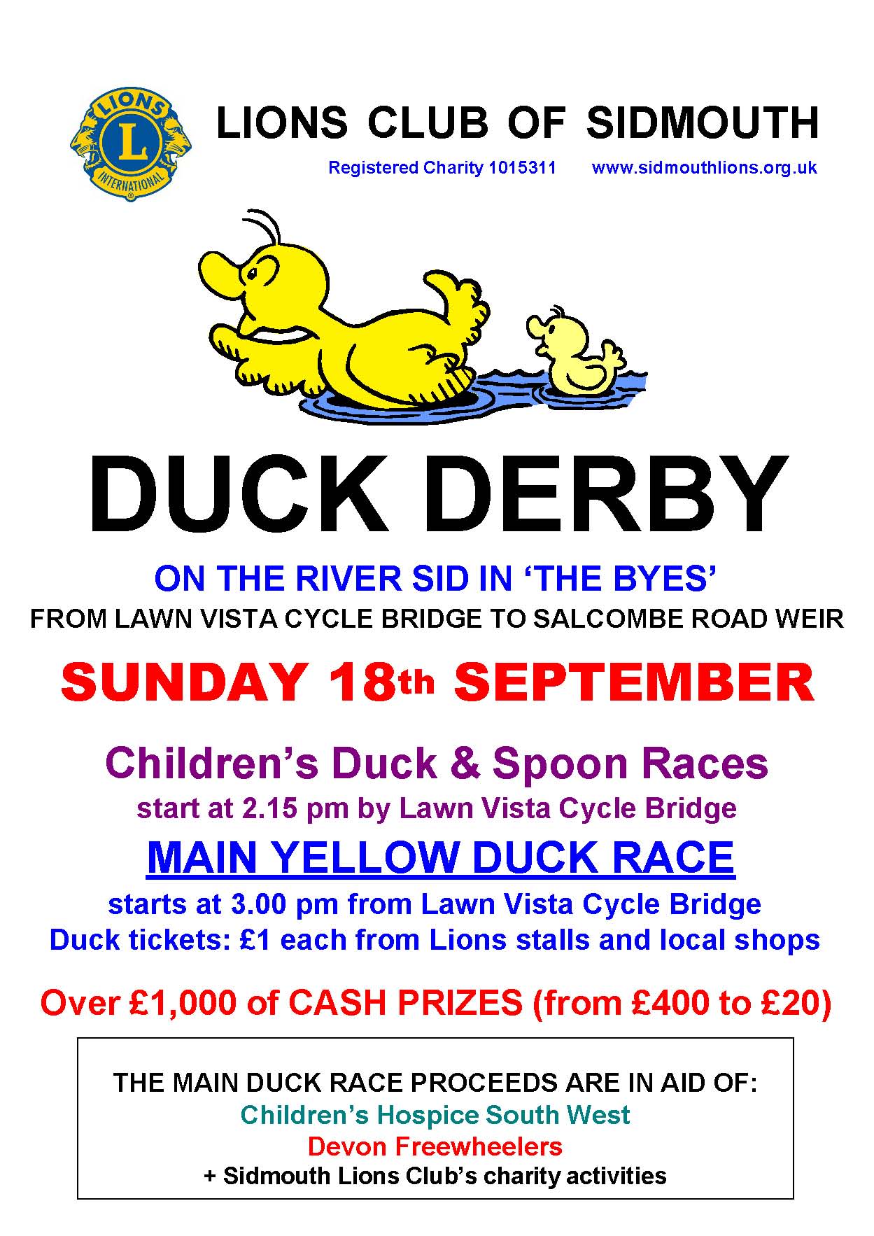 Great Duck Derby Ticket Sales Sidmouth Town Council
