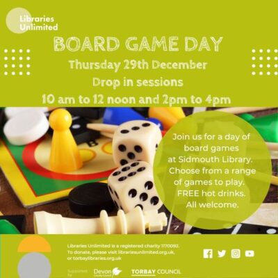 Board Game Day at Sidmouth Library - Sidmouth Town Council