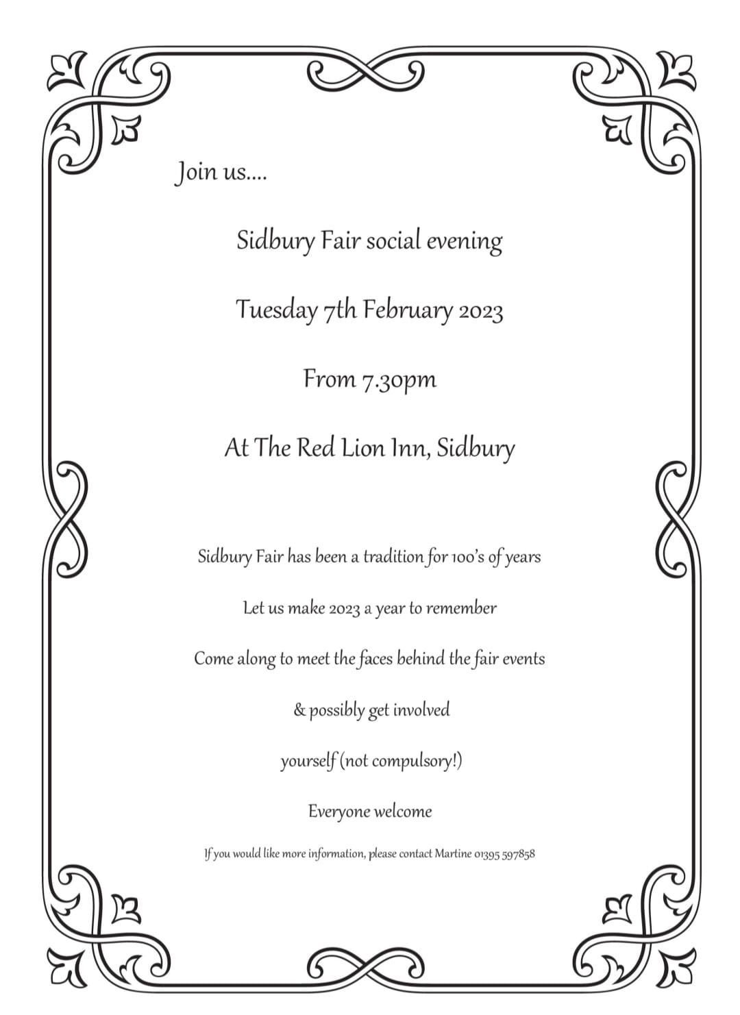 Sidbury Fair Social Evening - Sidmouth Town Council