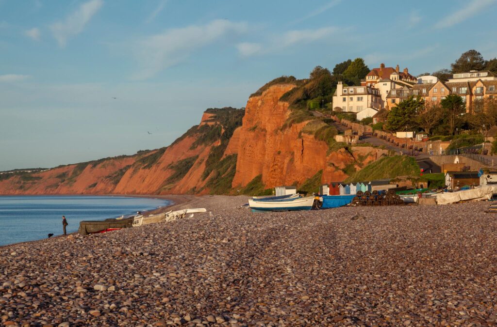 Photograph of the beach at Budleigh Salterton
