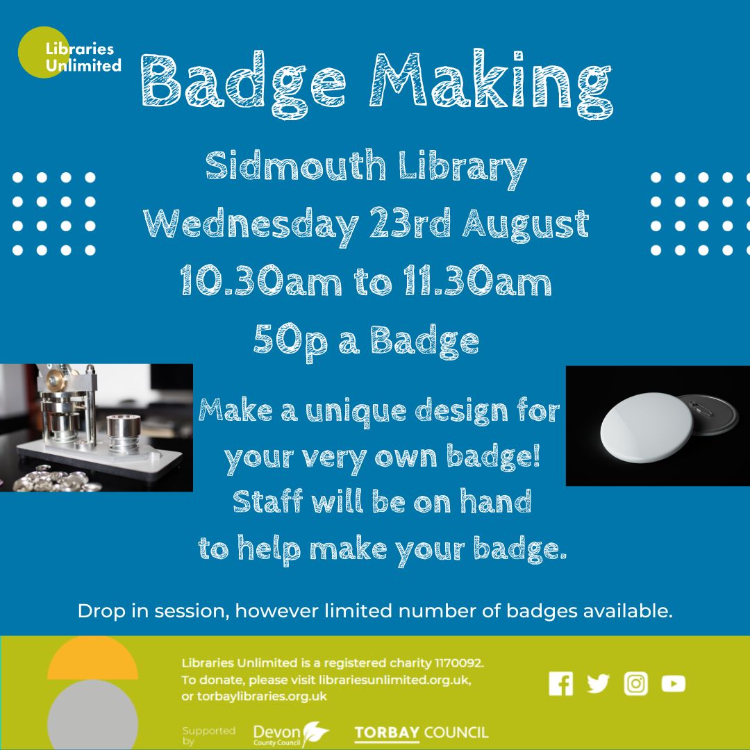Badge Making At Sidmouth Library Sidmouth Town Council Badge making at sidmouth library sidmouth town council